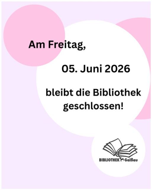 am Freitag geschlossen
