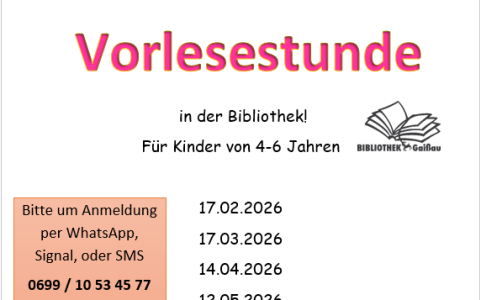 Termine der Vorlesestunde